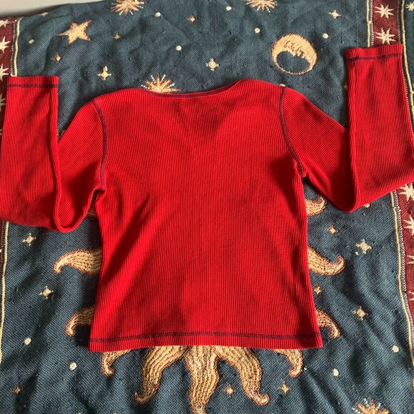 Red Tommy Hilfiger Long Sleeve Top - Picture 4 of 4